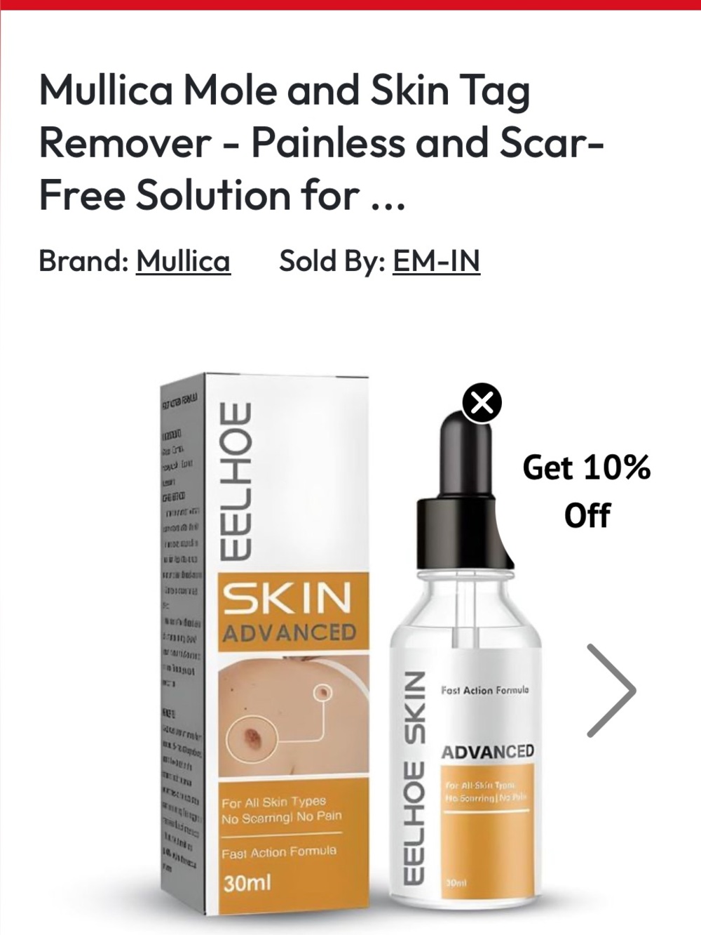 EELHOE Skin Advanced wart Treatment Serum -